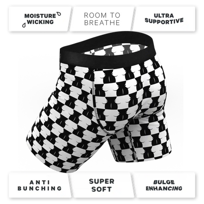 The Chest Mate | Checkered Ball Hammock® Boxer - Long Leg