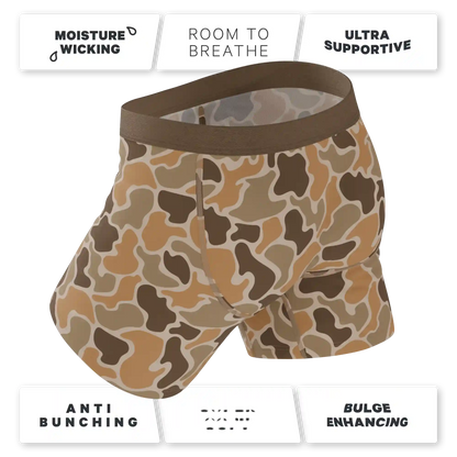 The Out Of Sight | Light Duck Camo Ball Hammock® Pouch Underwear With Fly