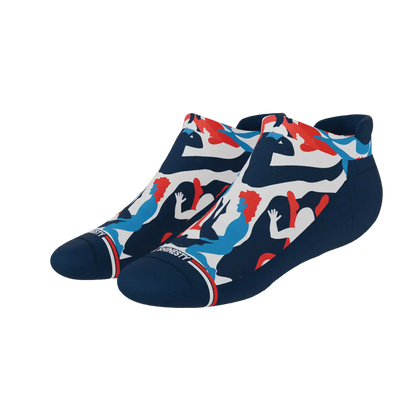 The Grand Finale | USA Camouflage Heel Hammock™ Ankle Socks