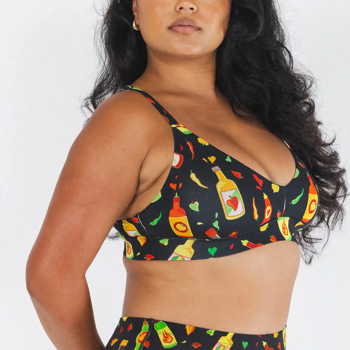 The Gotcha Sriracha | Hot Sauce Boob Hammock™ Plunge Bralette