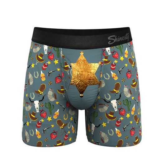 The Giddy Up | Sheriff Badge Ball Hammock® Pouch Underwear With Fly