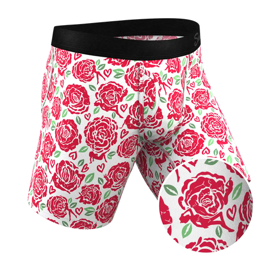 The Bloom With A View | Naughty Roses Ball Hammock® Boxer - Long Leg