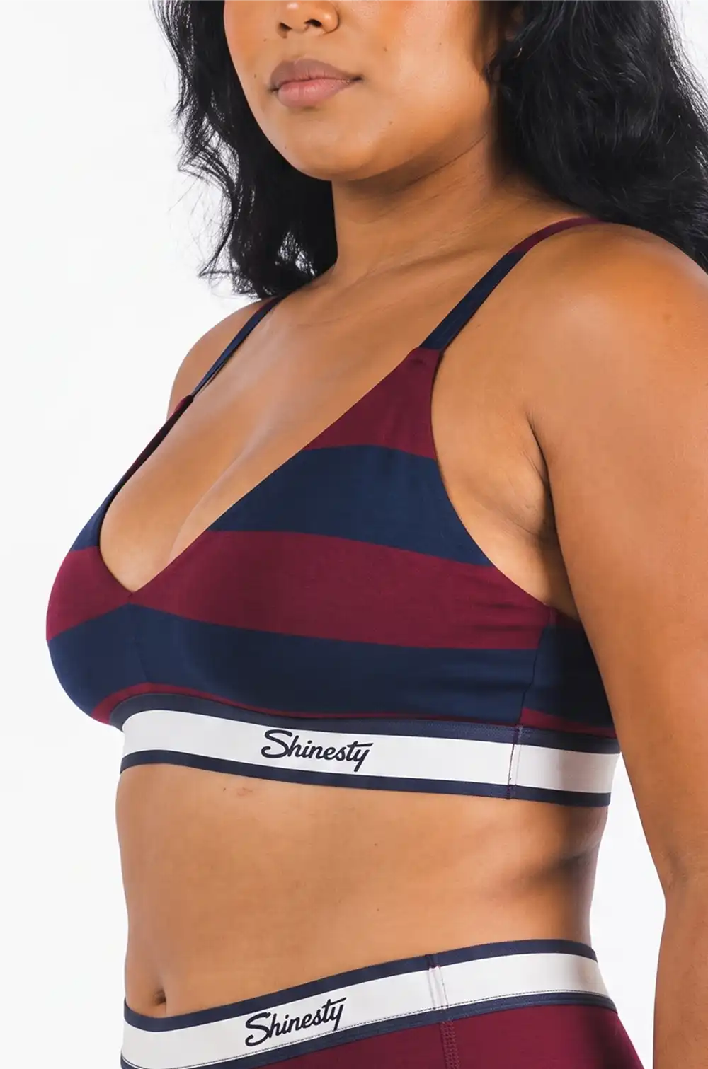 The Pitch | Rugby Stripe Boob Hammock™ Plunge Bralette