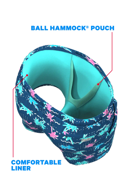 The Shorebreak | Navy Tropical Ball Hammock® Pouch 8" Swim Trunks