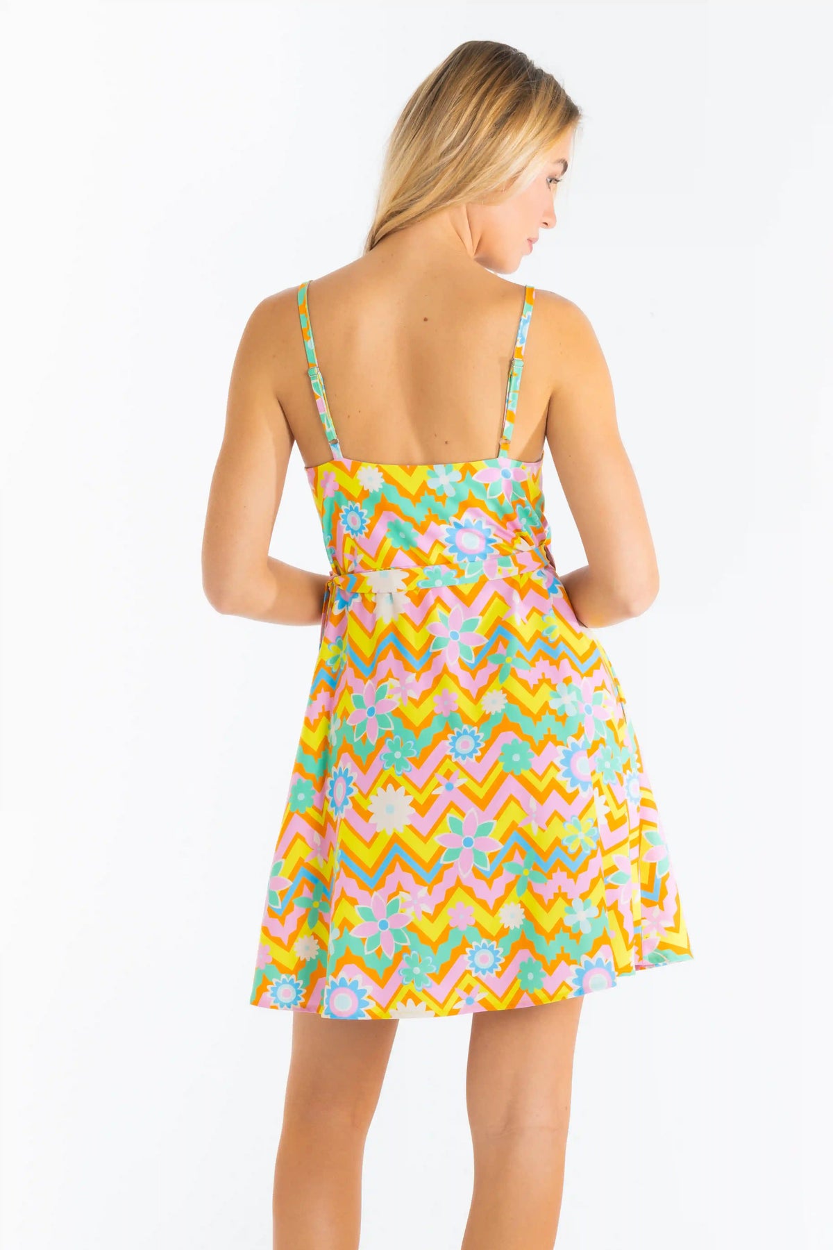 The Solar Flower | Trippy Floral Strappy Dress