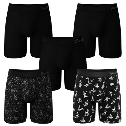 The All Time Favourite | Long Leg Ball Hammock® Pouch Underwear With Fly 5 Pack