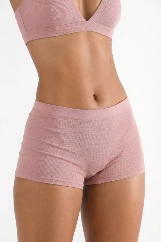 The Bell Pep | Red Chambray Modal Boyshort Underwear