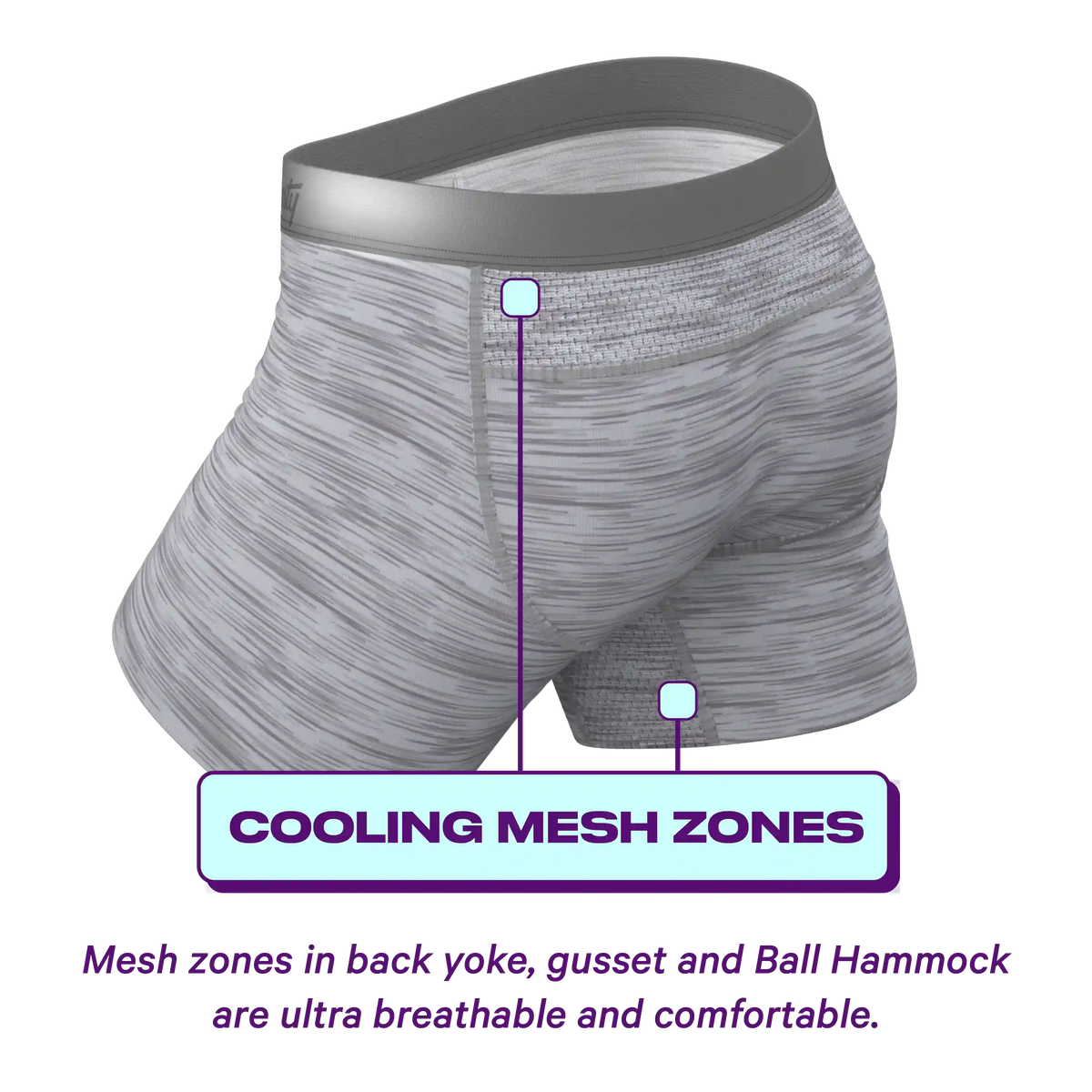 The Storm Cloud | Grey paradICE™ Cooling Ball Hammock® Underwear