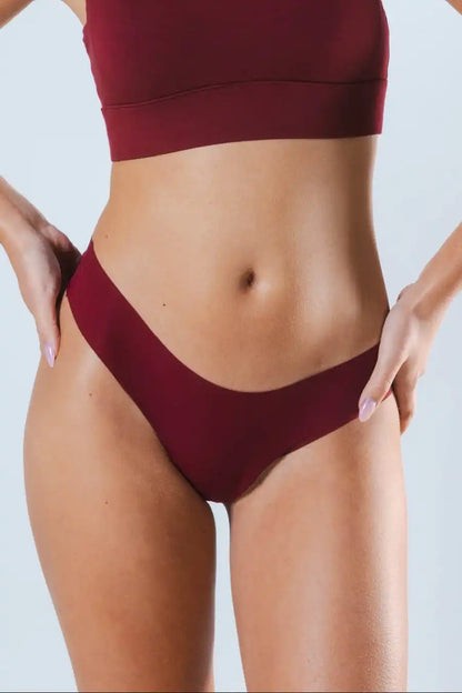 The Sommelier | Burgundy Seamless Thong