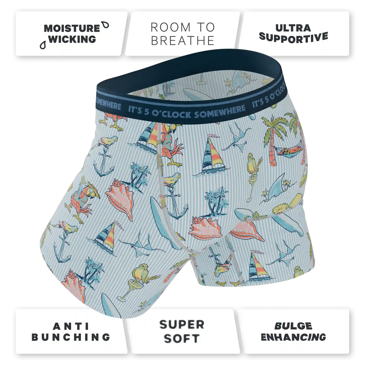 The Boat Drinks | Shinesty x Margaritaville® Ball Hammock® Pouch Underwear With Fly