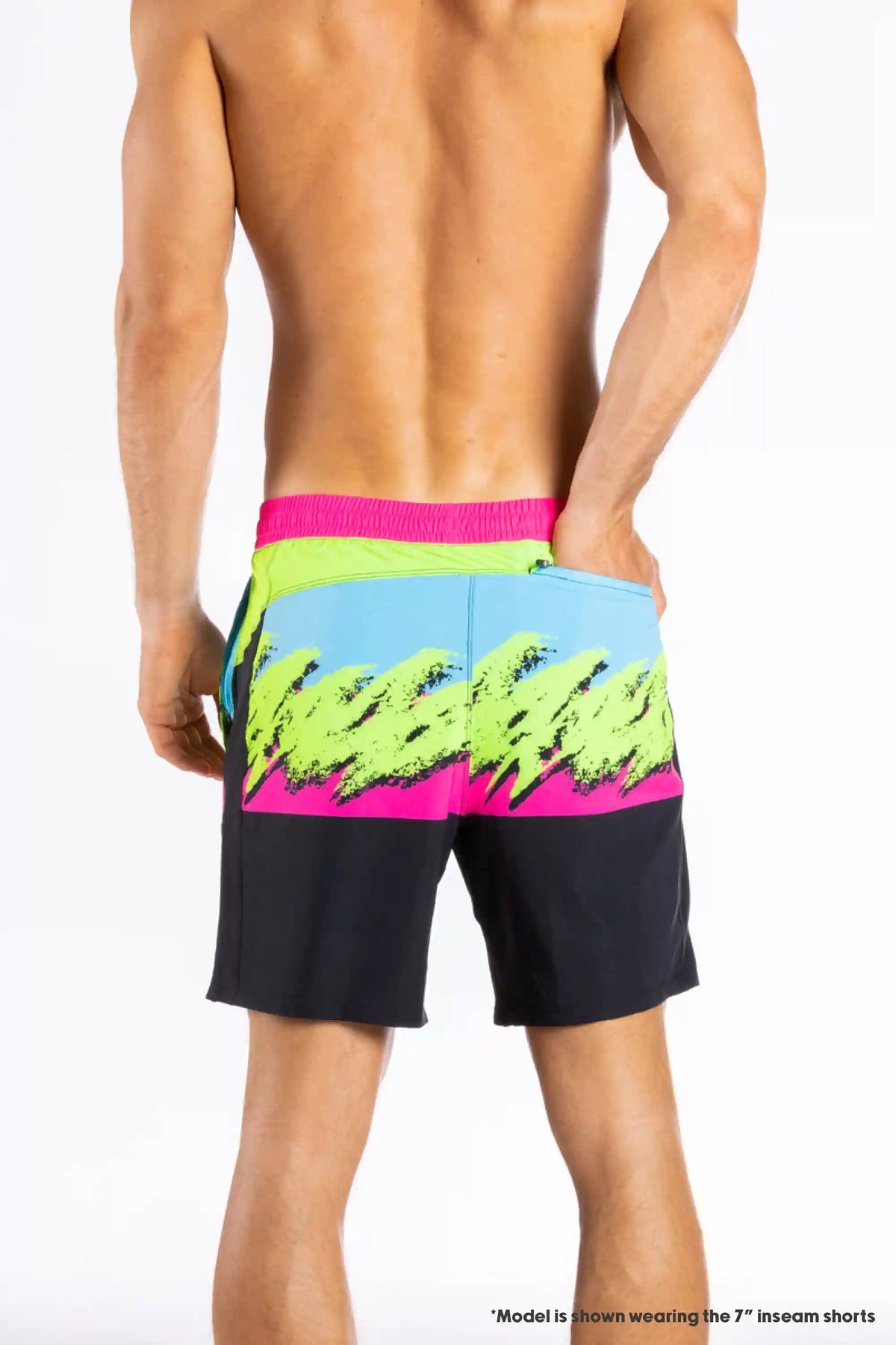 The Cherry Slushy | Neon Retro Ball Hammock® 7 Inch Athletic Shorts