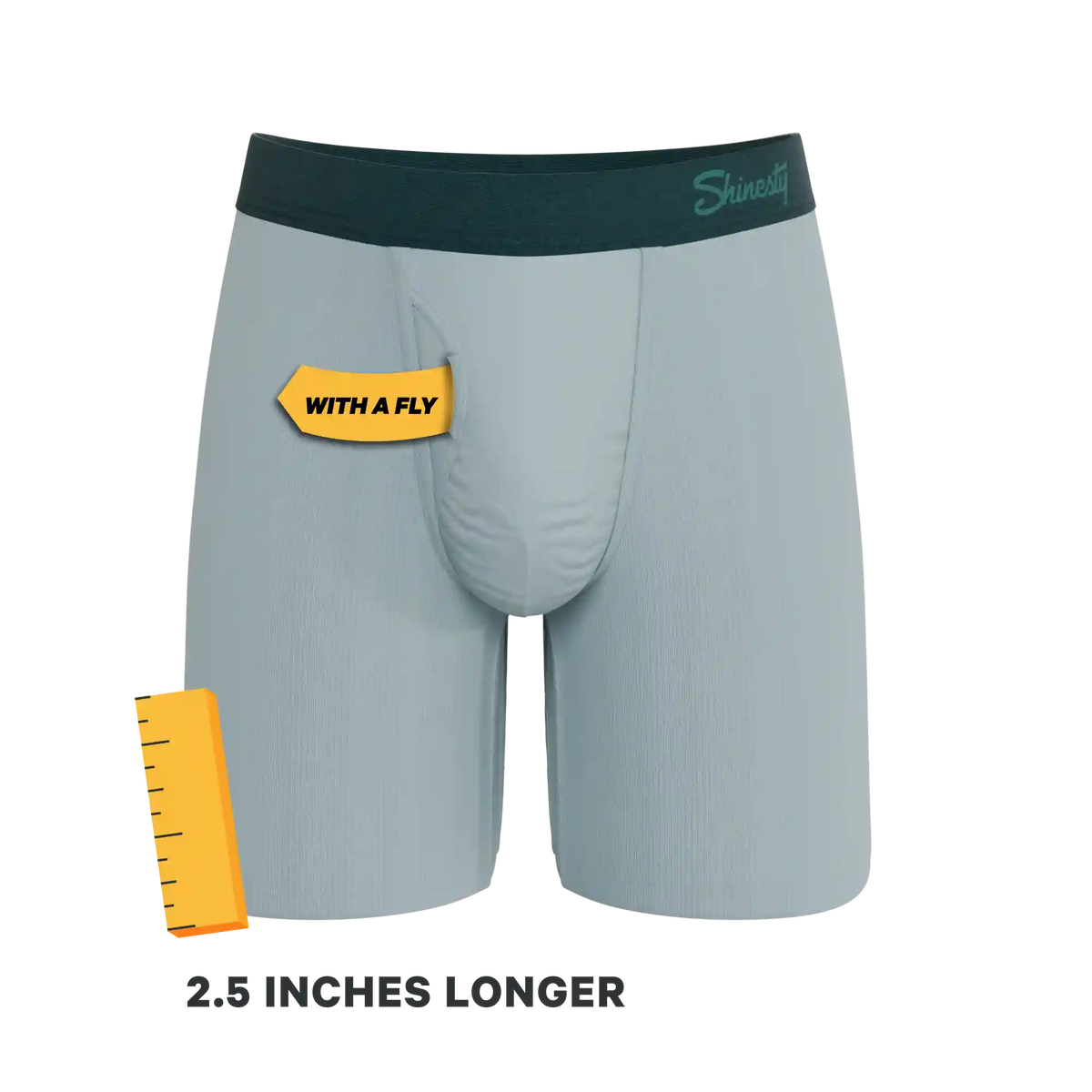 The Dry Ice | Muted Steel Blue Ball Hammock® Boxer - Long Leg
