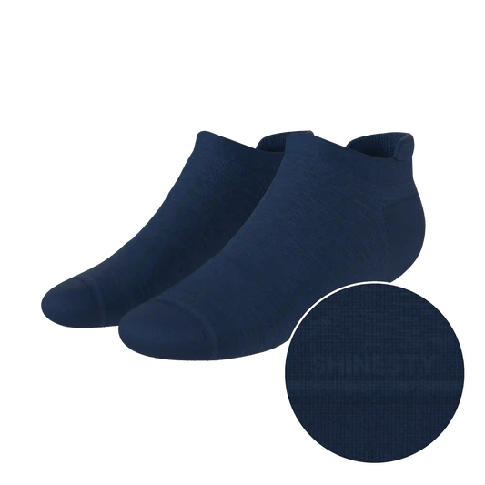 The Ocean Blue | Chambray Heather Heel Hammock™ Ankle Socks