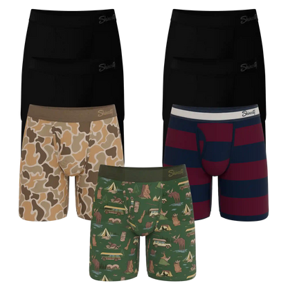 The Great Outdoors | Long Leg Ball Hammock® Pouch Underwear With Fly 7 Pack