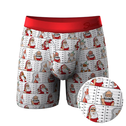 The Jailbird | Mugshot Santa Ball Hammock® Pouch Underwear With Fly