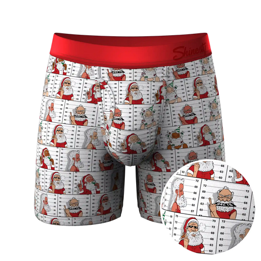 The Jailbird | Mugshot Santa Ball Hammock® Pouch Underwear With Fly