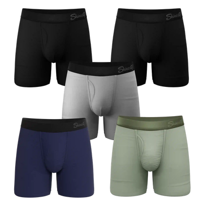 The 5 Solids | Ball Hammock® Pouch Boxer Briefs with Fly 5 Pack