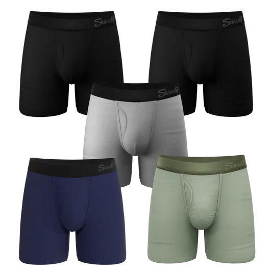 The 5 Solids | Ball Hammock® Pouch Boxer Briefs with Fly 5 Pack