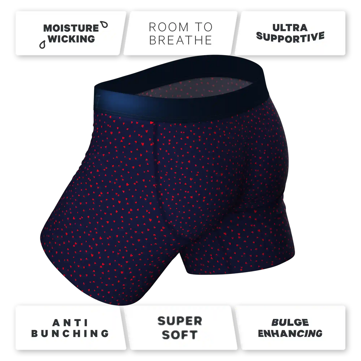 The Heartthrob | Tiny Hearts Valentines Day Ball Hammock® Pouch Underwear