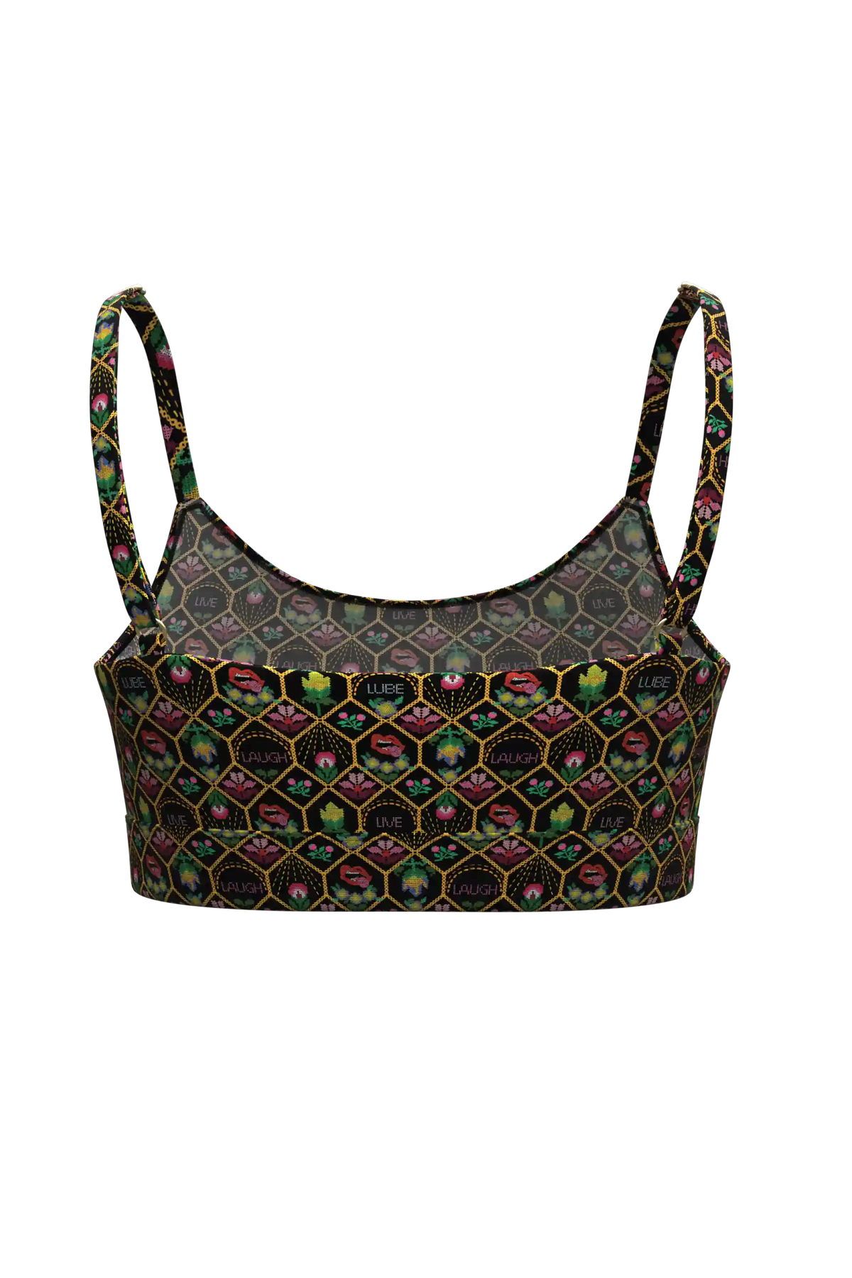The Live Laugh Lube | Western Floral Pattern Boob Hammock™ Scoop Bralette