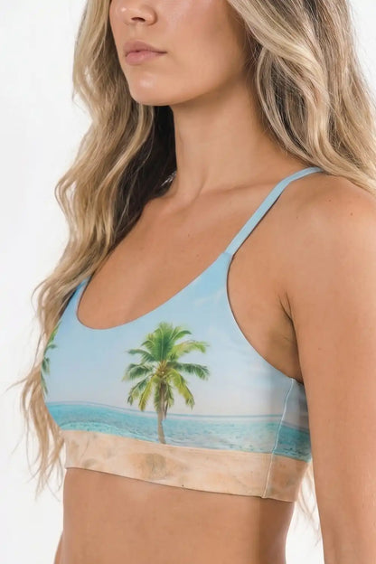 The Beach Please | Palm Tree Boob Hammock™ Scoop Bralette