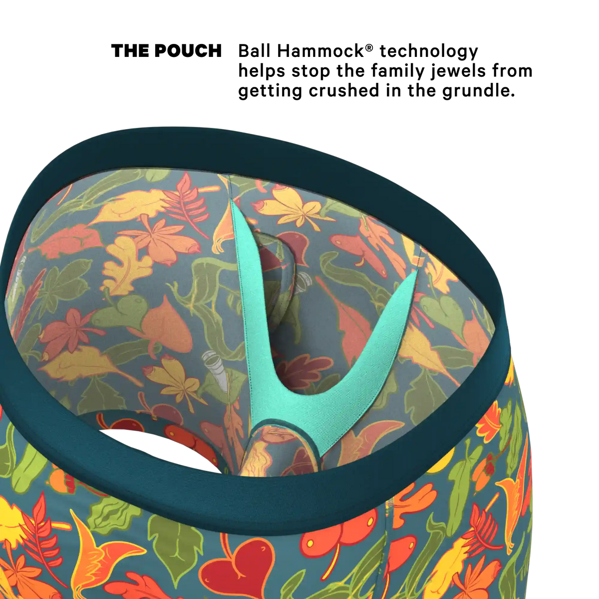 The Leaf Peeps | Naughty Leaves Ball Hammock® Pouch Underwear With Fly