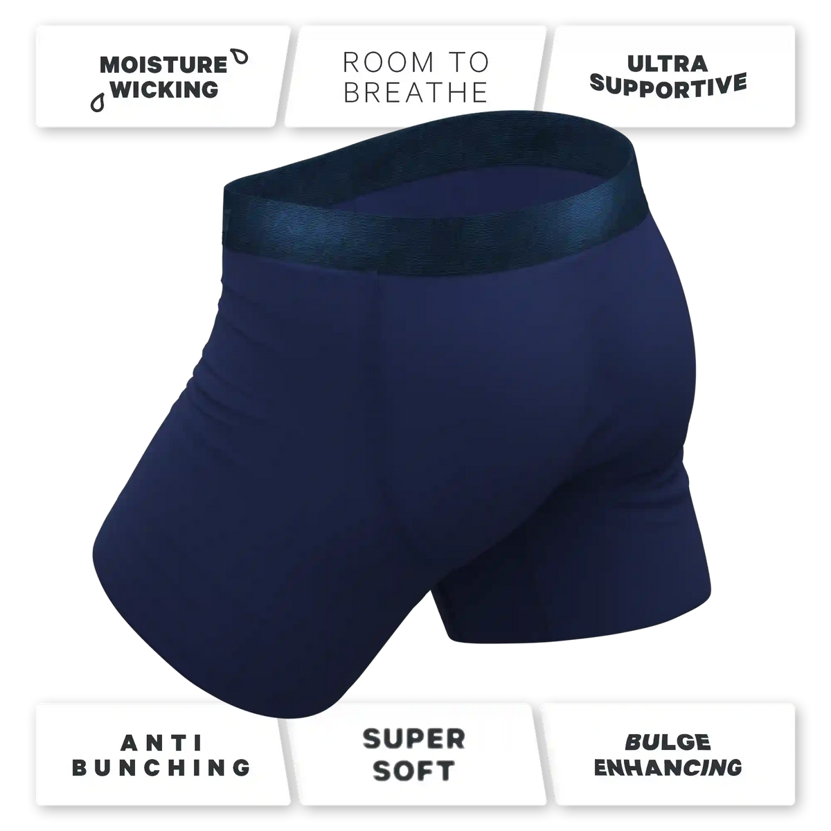 The Navy Jones | Tonal Navy Ball Hammock® Pouch Underwear With Fly