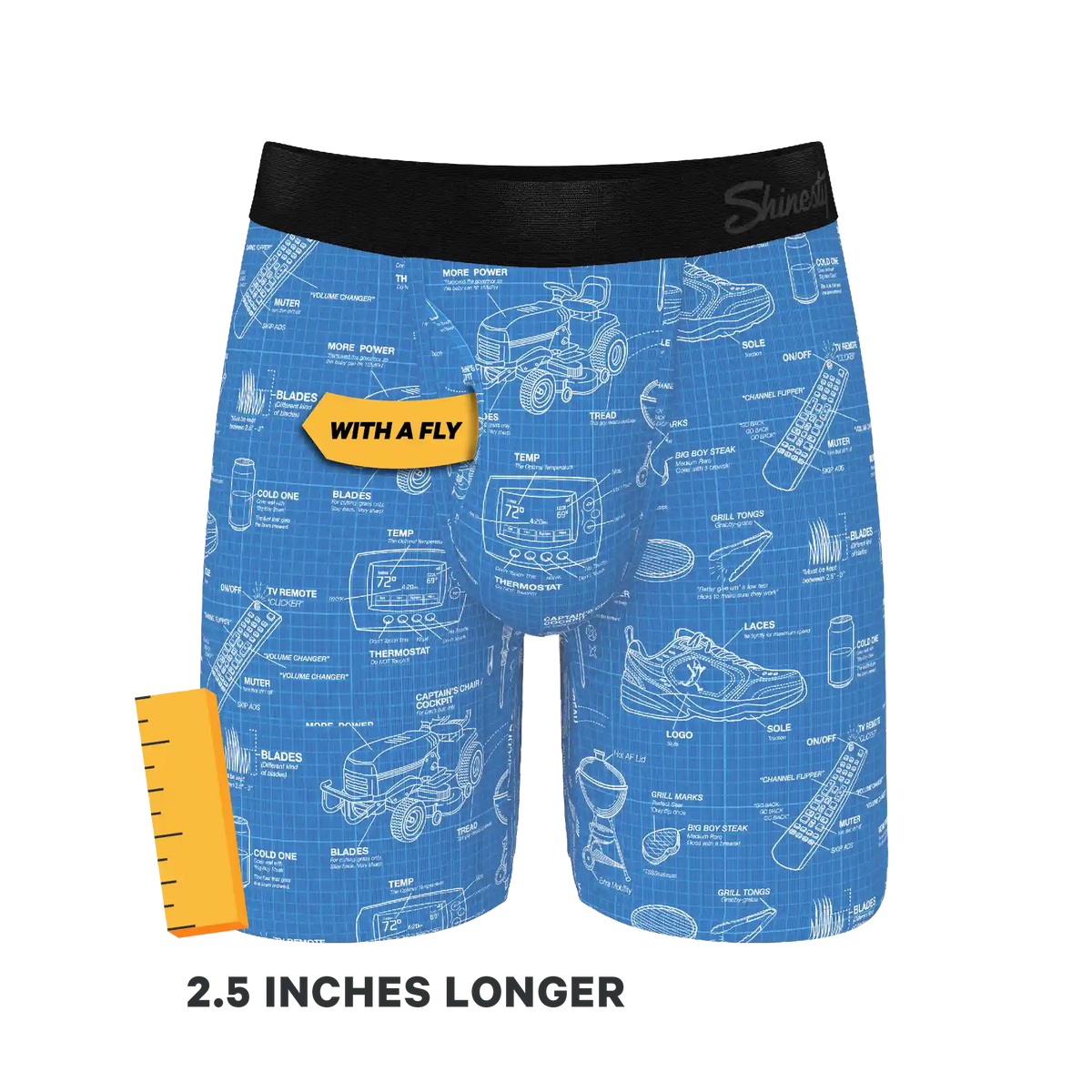 The Man With A Plan | Blueprint Ball Hammock® Boxer - Long Leg