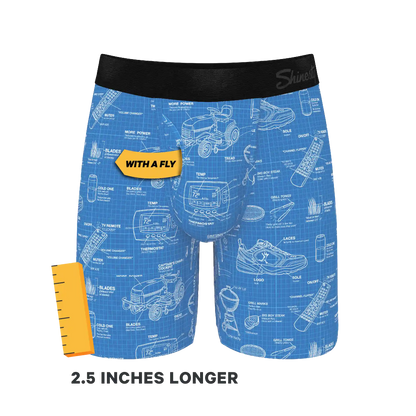 The Man With A Plan | Blueprint Ball Hammock® Boxer - Long Leg