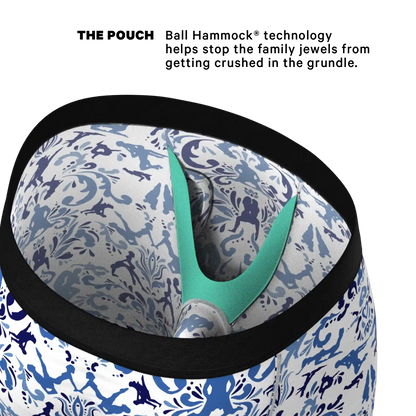The Risqué Rorschach  | Blue Willow Ball Hammock® Boxer - Long Leg