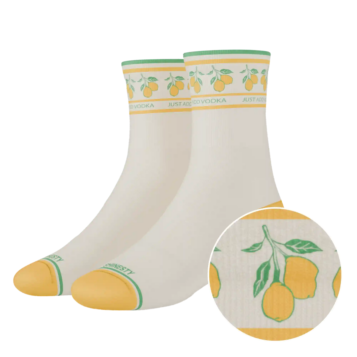 The Lemon Zest | Limoncello Heel Hammock™ Quarter Crew Socks