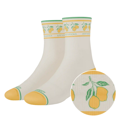 The Lemon Zest | Limoncello Heel Hammock™ Quarter Crew Socks