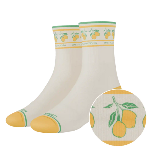 The Lemon Zest | Limoncello Heel Hammock™ Quarter Crew Socks