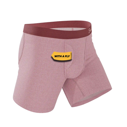 The Bell Pep | Red Chambray Ball Hammock® Pouch Underwear With Fly
