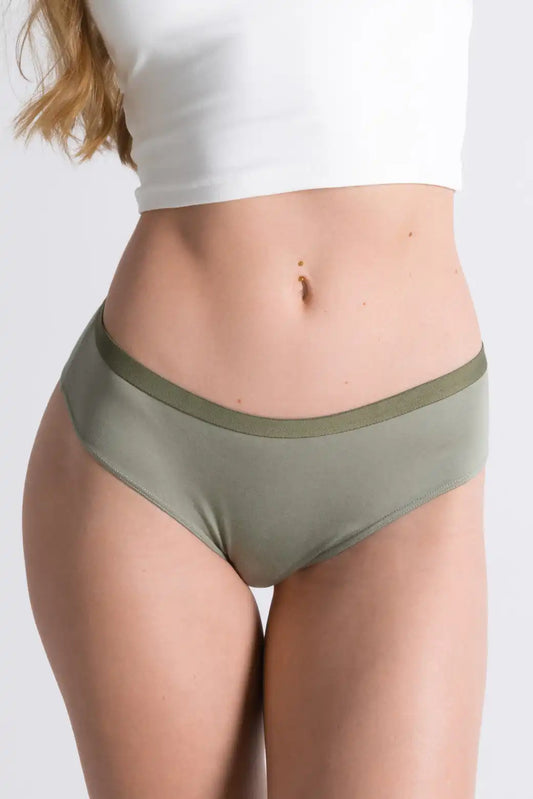 The Manzanilla | Olive Green Cheeky Underwear
