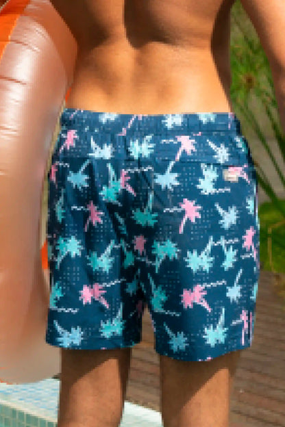 The Shorebreak | Navy Tropical Ball Hammock® Pouch 5" Swim Trunks