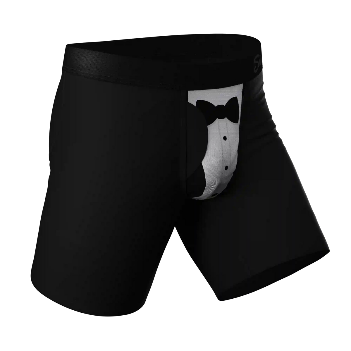 The 009 | Black Tuxedo Ball Hammock® Boxer - Long Leg