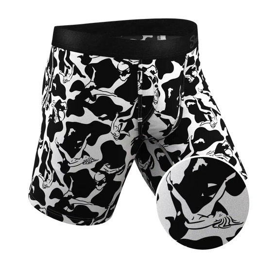 The Cowmasutra | Naughty Abstract Ball Hammock® Boxer - Long Leg