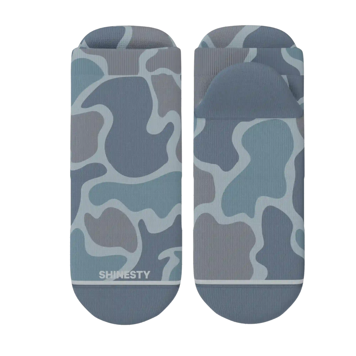 The Trail Runner | Tonal Grey Camoflauge Heel Hammock™ Ankle Socks