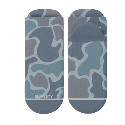 The Trail Runner | Tonal Grey Camoflauge Heel Hammock™ Ankle Socks
