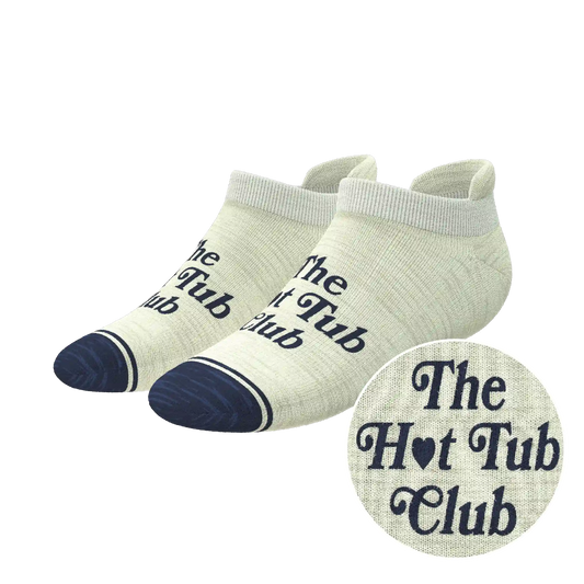 The Jet Set | Hot Tub Club Oatmeal Heel Hammock™ Ankle Socks