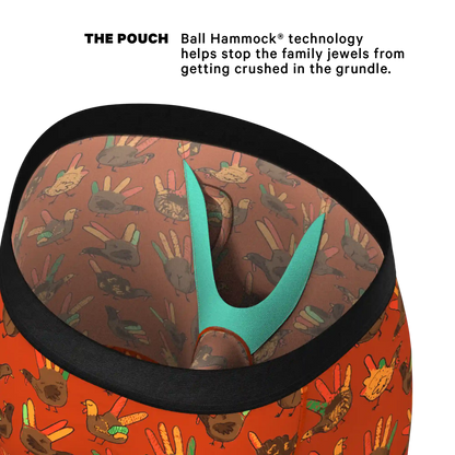 The Party Fowl | Thanksgiving Turkey Ball Hammock® Boxer - Long Leg