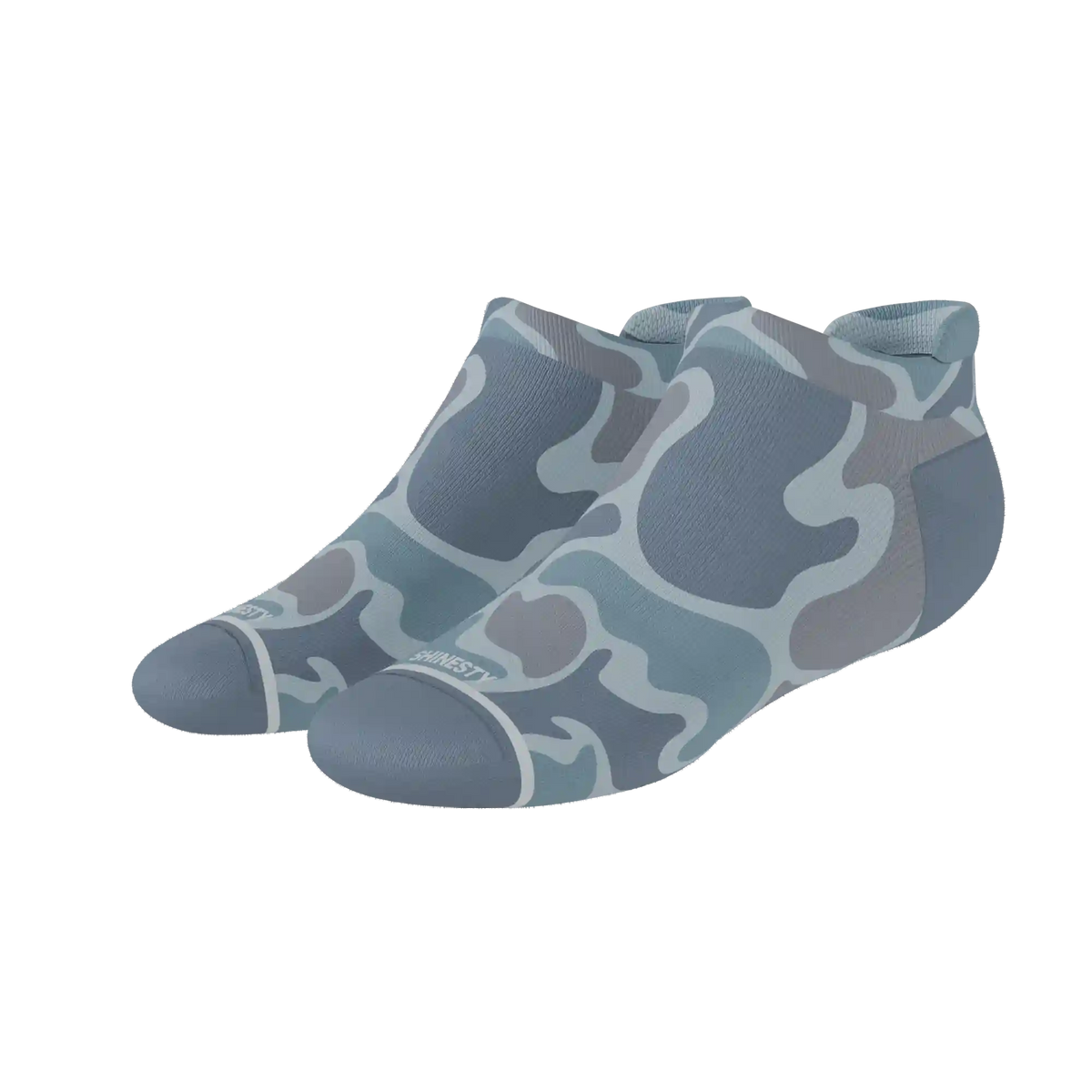 The Trail Runner | Tonal Grey Camoflauge Heel Hammock™ Ankle Socks