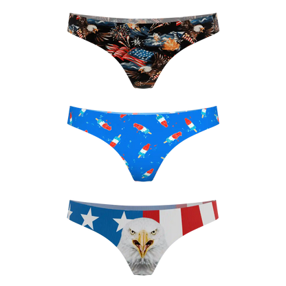 The Independance | Women's Thong Underwear 3 Pack