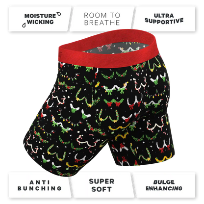 The Goodie Garland | Christmas Tinsel Busts Ball Hammock® Boxer - Long Leg