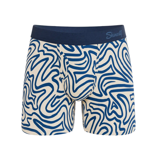 The Rio Grande | Abstract Navy Line Ball Hammock® Magnum Big Pouch Underwear