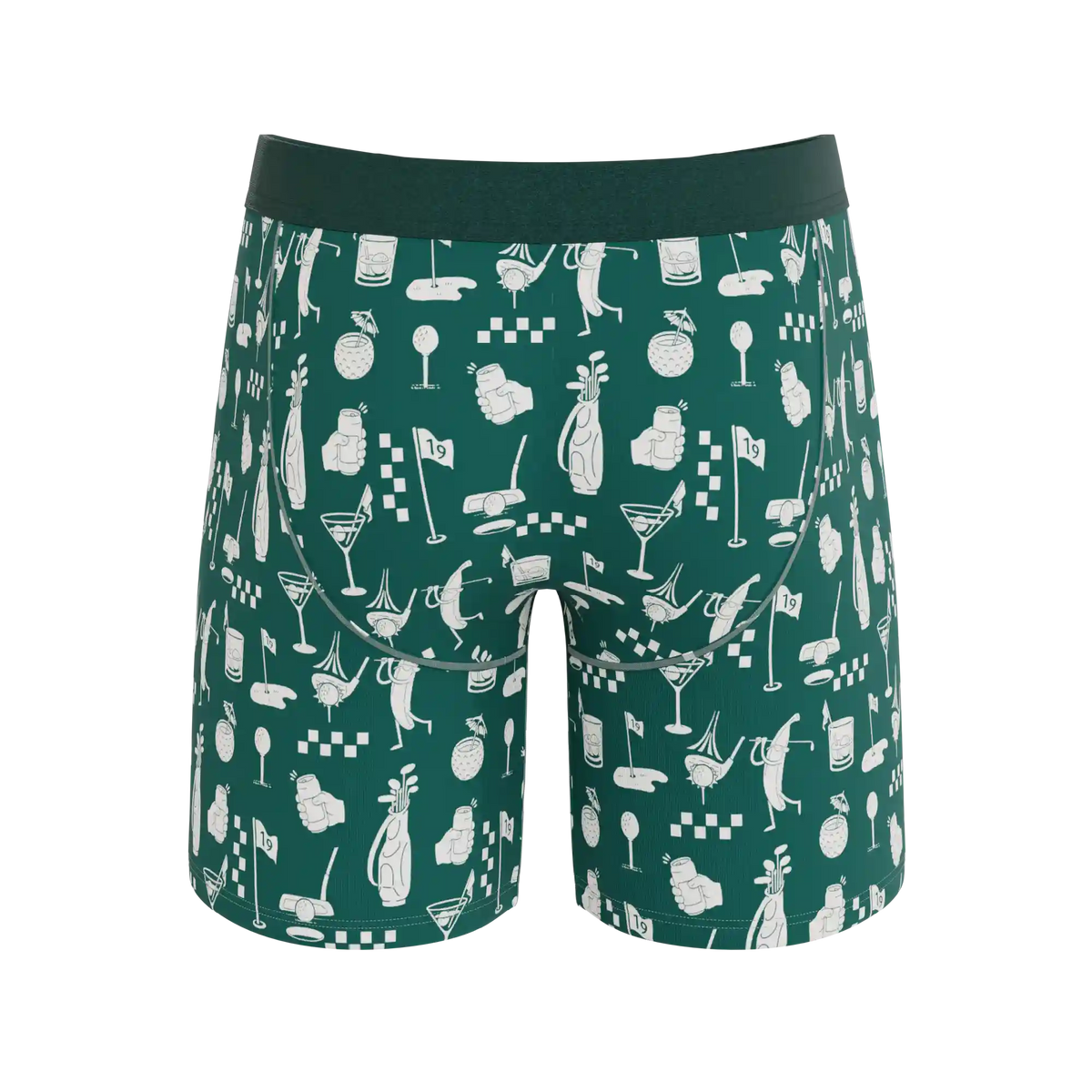 The Mulligan | Green Golf Ball Hammock® Boxer - Long Leg