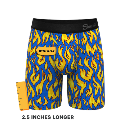 The Fire Crotch | Flames Ball Hammock® Boxer - Long Leg