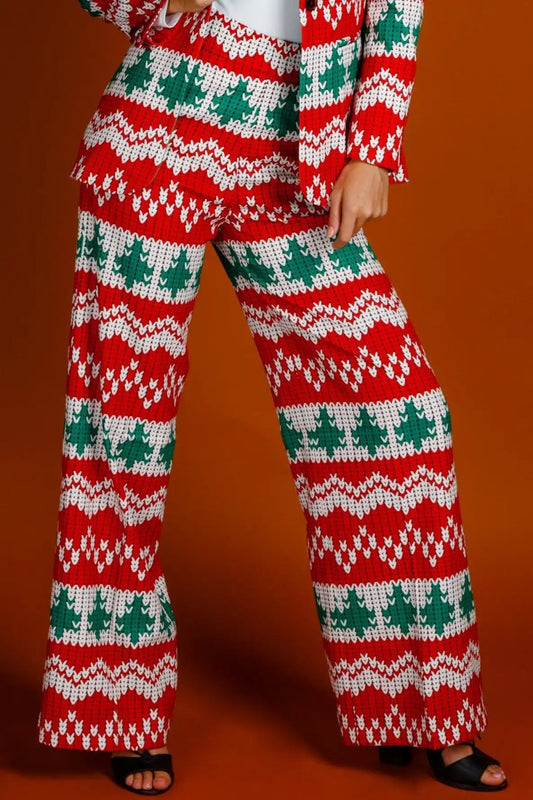 The Red Ryder | Women's Knit Print Christmas Pant