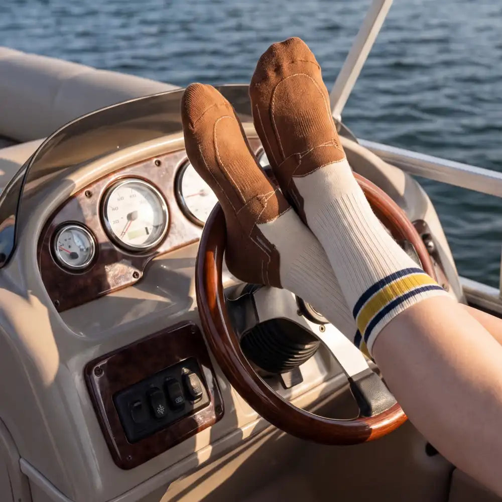 The Boat's Rockin' | Boat Shoe Heel Hammock™ Crew Socks